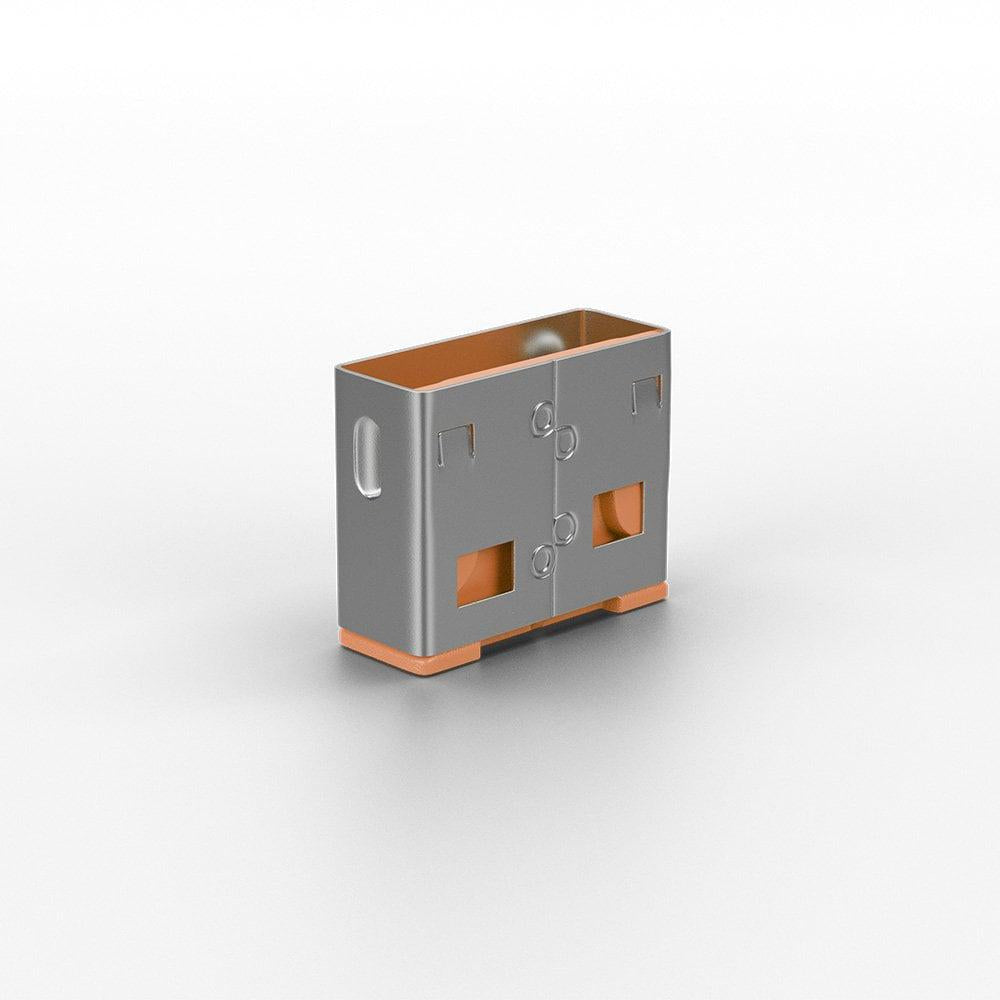 Lindy 10 USB Port Locks Orange no Key (Adaptor USB Locks Lindy)
