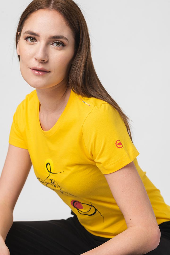 TSHIRT CASUAL F CAL PEGAS YELLOW-XS