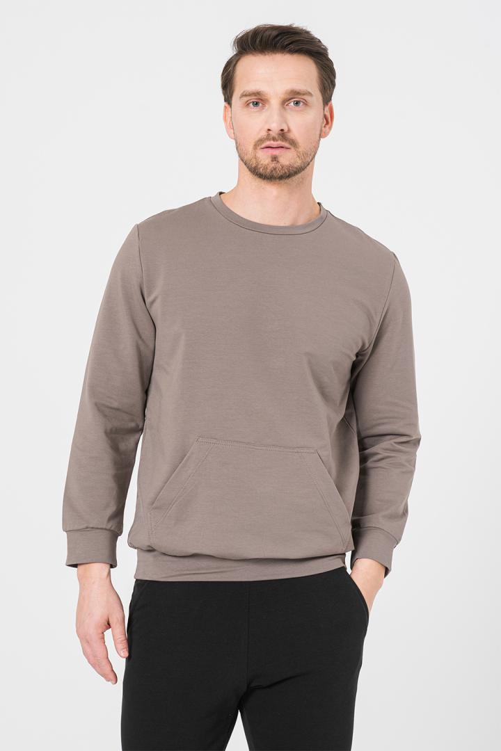 Pegas BLUZA COTON CASUAL BARBATI TAUPE-XXL