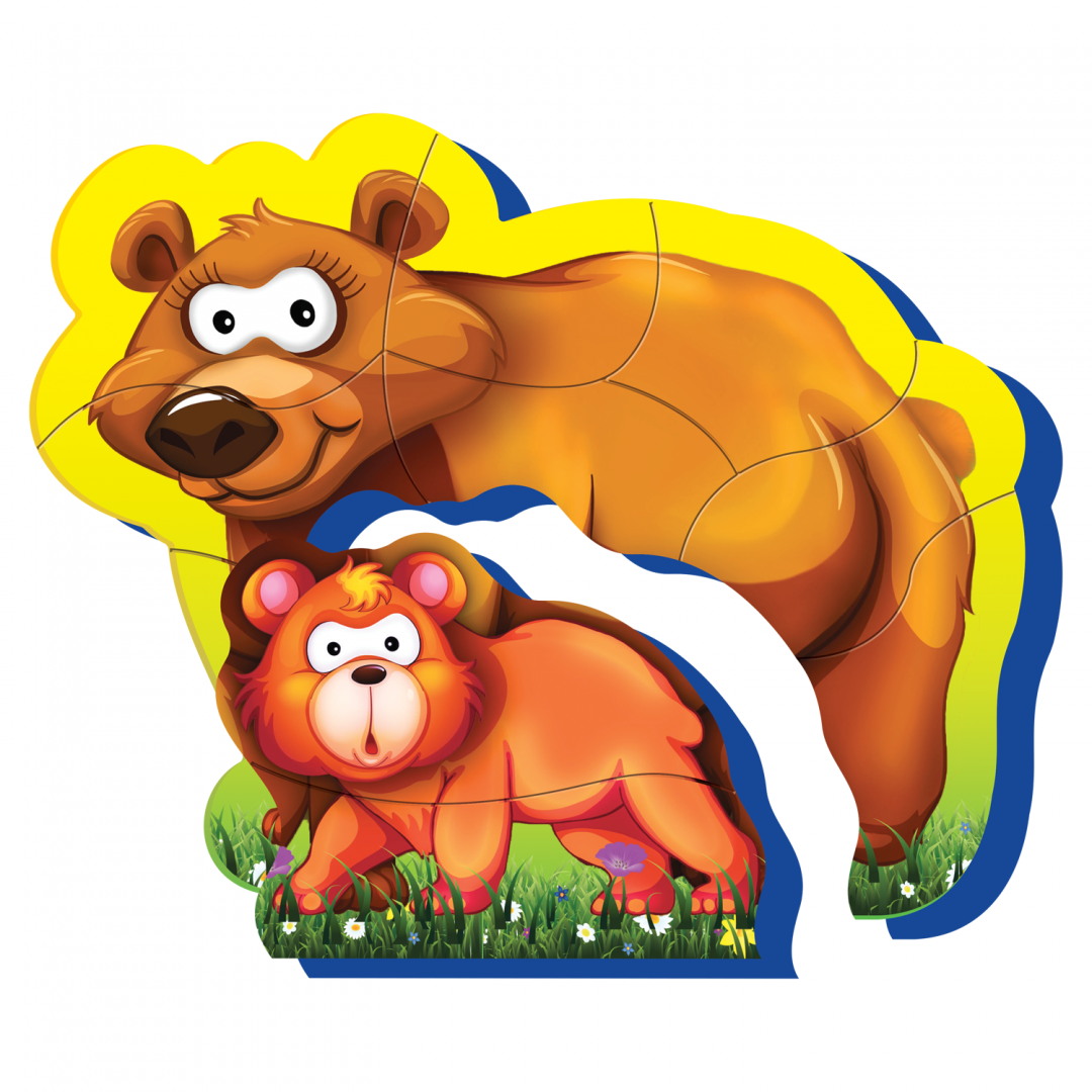 Puedo Toys PUZZLE MAMA SI COPILUL, URS, 8 PIESE