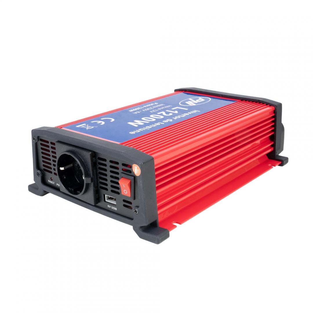 Pni Invertor Tensiune 12V-220V 1200W (Invertor de tensiune Pni L1200W alimentare 12V iesire 230V)