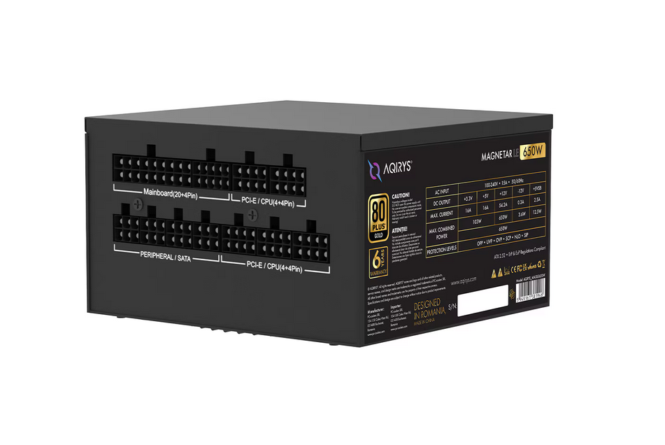 Sursa Aqirys Magnetar Le 650W 80 Gold+ (Sursa Aqirys Magnetar Le)