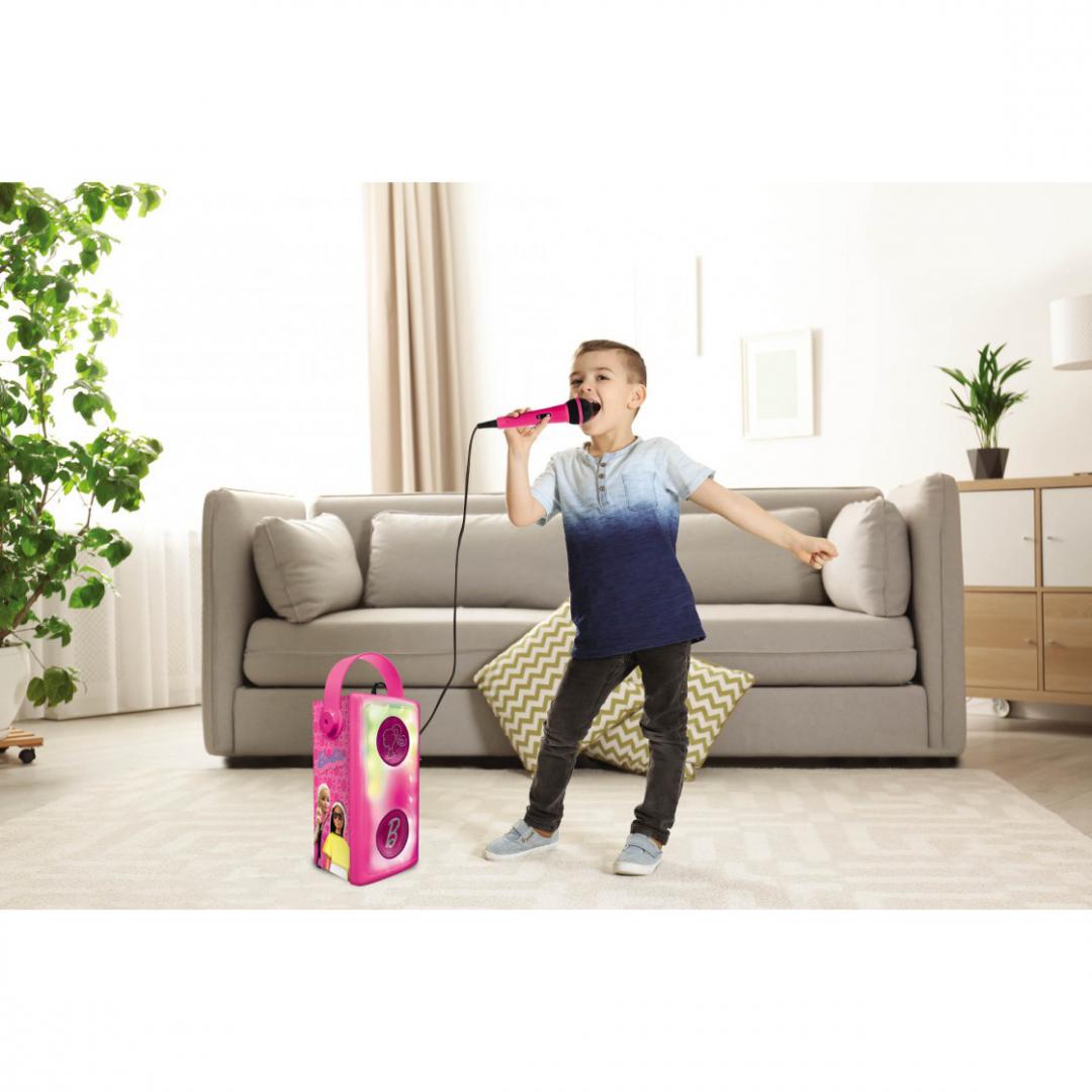 Boxa cu Lumini&microfon fara Fir, Barbie