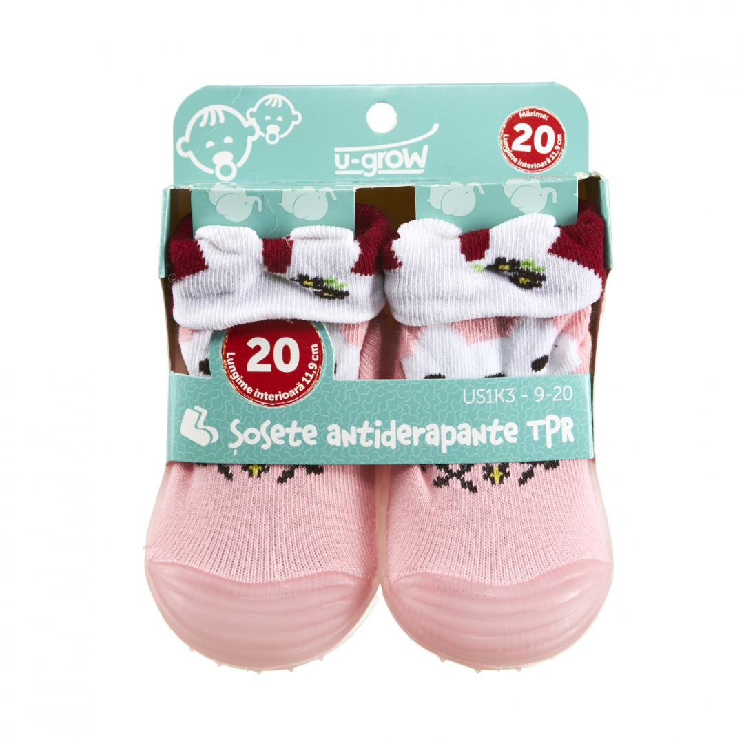 Sosete antider, pink,size 20, U-Grow