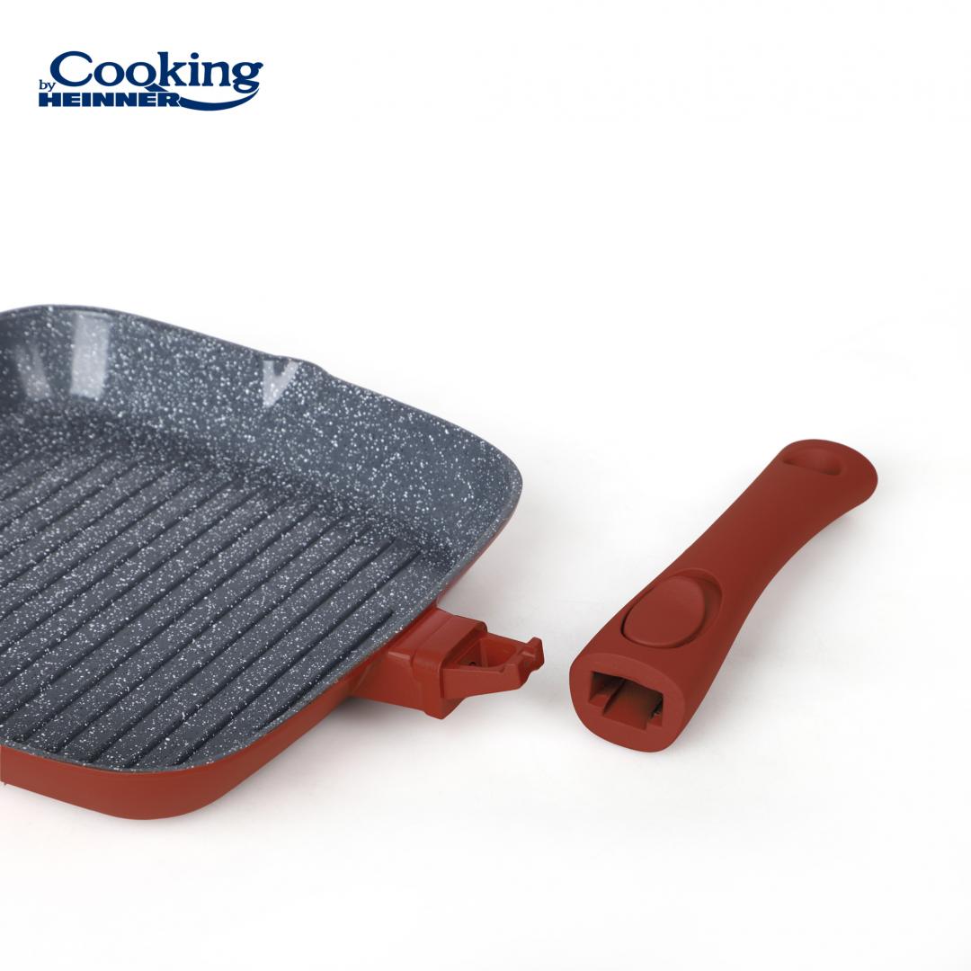 Tigaie Grill Alu+capac 24x4 CM, Calabria (tigaie Grill Aluminiu Turnat+capac 24x4 CM)