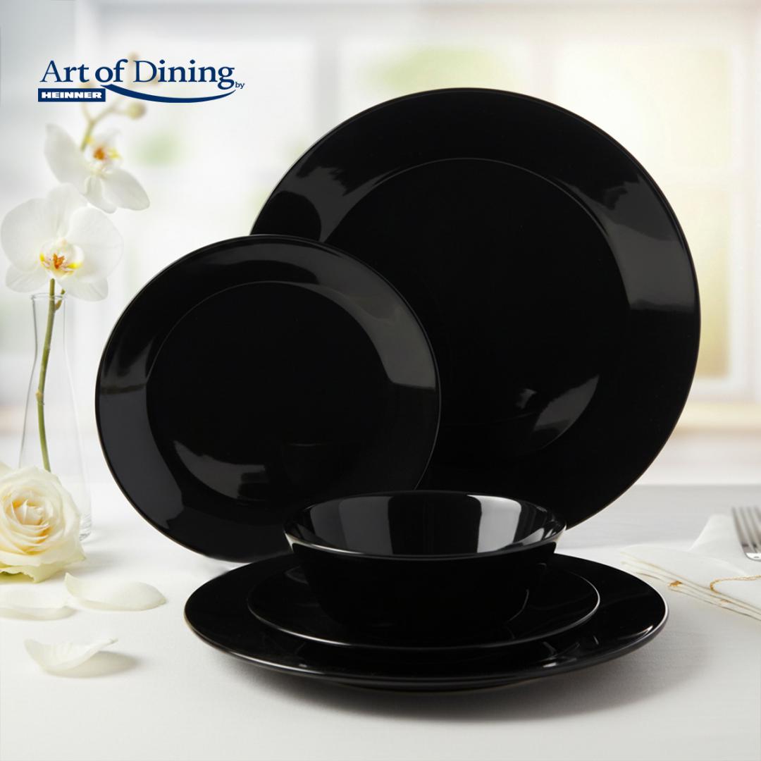 Serviciu Masa Opal Negru 18 Pcs, Catania (serviciu Masa din Opal Negru 18 Piese)