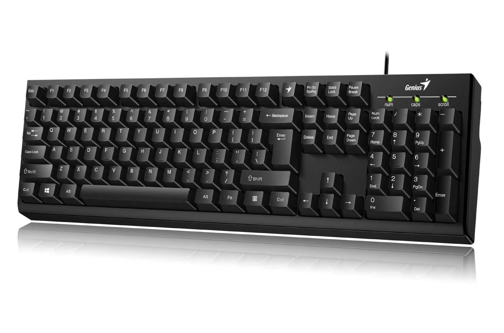 Tastatura Genius  KB-100 cu fir, negru