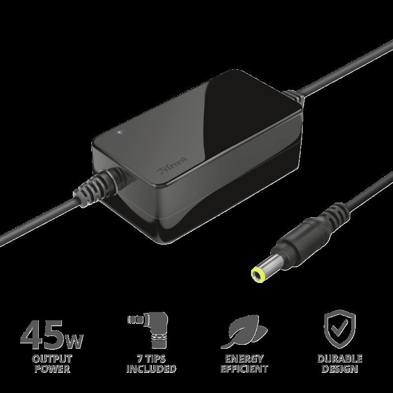 Incarcartor laptop Trust Primo 45W, negr