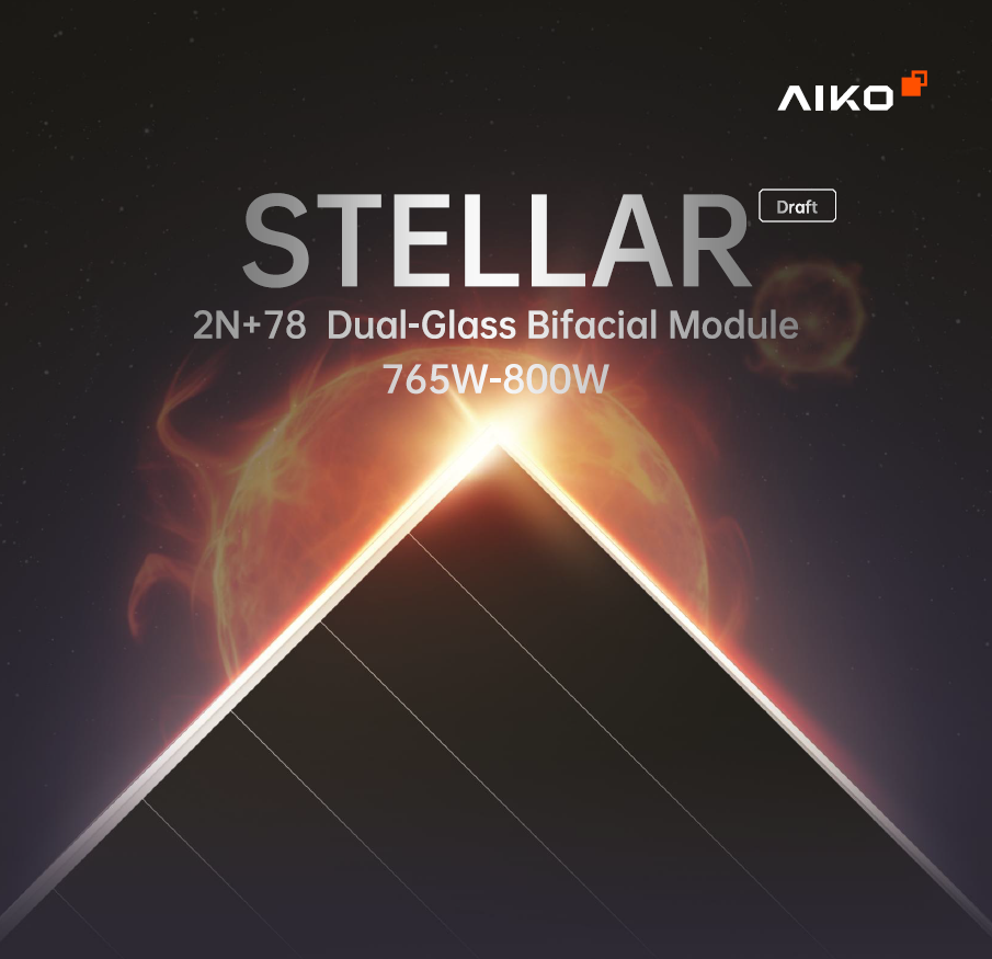 Pv Panel 770W AIKO-A770-GRH78DW (Panou Solar Fotovoltaic Monocristalin Aiko Stellar 2N+ Dual-Glass Bifacial)