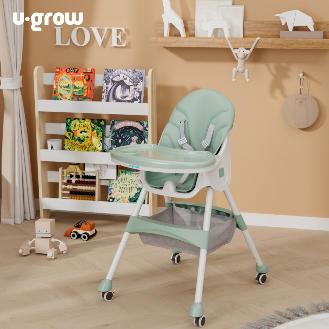 Scaun de masa2 in 1,pliabil,verde,U-Grow