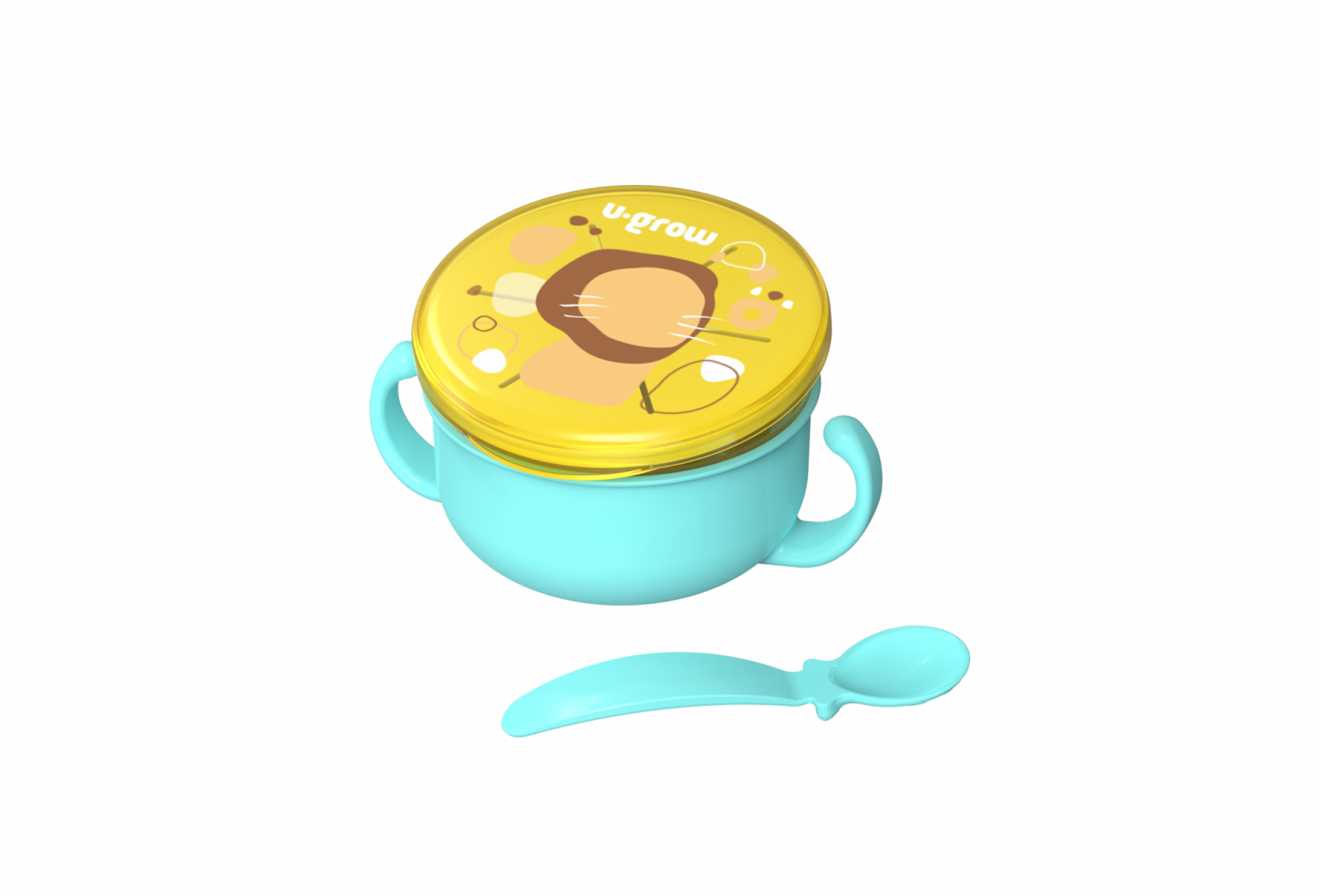 Bol 2 in 1 pentru snackuri, blue, U-Grow