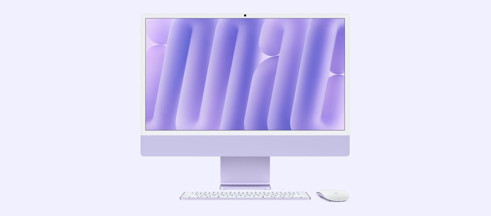 Apple iMAC 24" Retina 4.5k/ Apple M4 (CPU 8-core, GPU 8-core, Neural Engine16-core)/24GB/1TB - Purple - INT KB (2024)