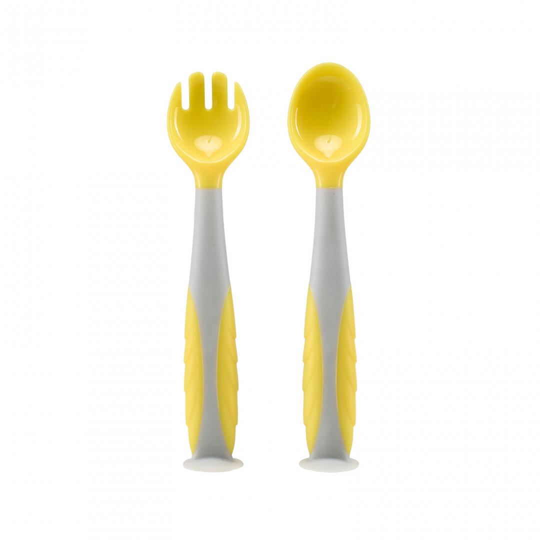 Set lingurita si furculita,galben,U-Grow