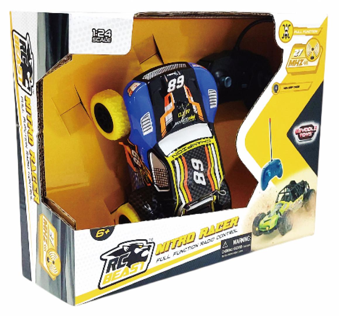 Masinuta Tele.nitro 1/24,19CM,DIV.CUL. (masinuta cu Telecomanda Nitro Racer)