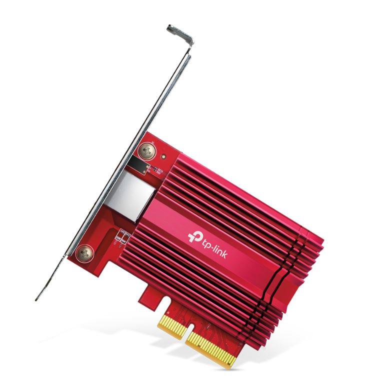 TP-LINK Adaptor de rețea 10 Gbps PCIe, Standarde și Protocoale: IEEE 802.3, IEEE 802.3u, IEEE 802.3ab, IEEE 802.3bz, IEEE802.3an, IEEE802.3az, IEEE 802.3x, Interfață: 1× Slot PCI Express 3.0 ×4, 1× Port RJ45 Gigabit/Megabit, Rate de transfer: 100 Mbps, 1 