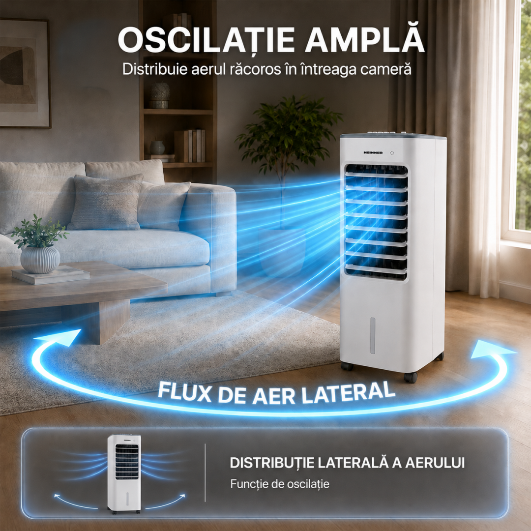 Ventilator Racire Heinner HACLP-M53WH (ventilator cu Efect de Racire Prin Evaporare Heinner HACLP-M53WH)