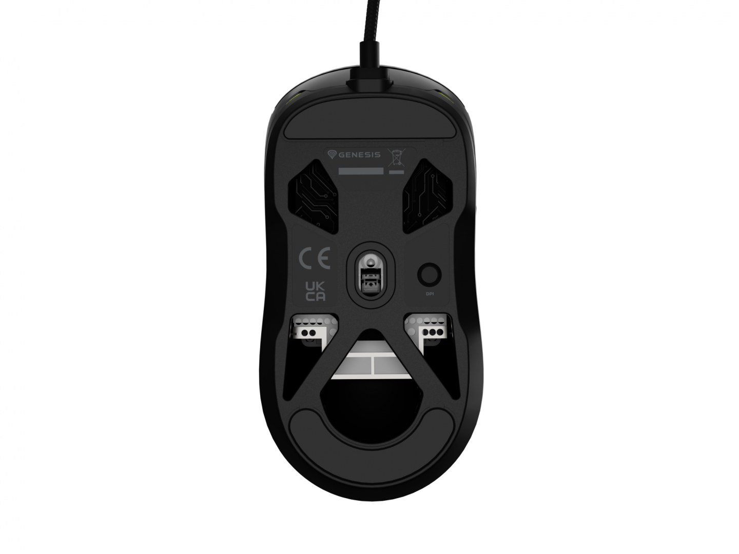 Mouse gaming cu fir Genesis Krypton 660, interfata USB, 12000 DPI, 6 butoane, iluminare RGB, negru