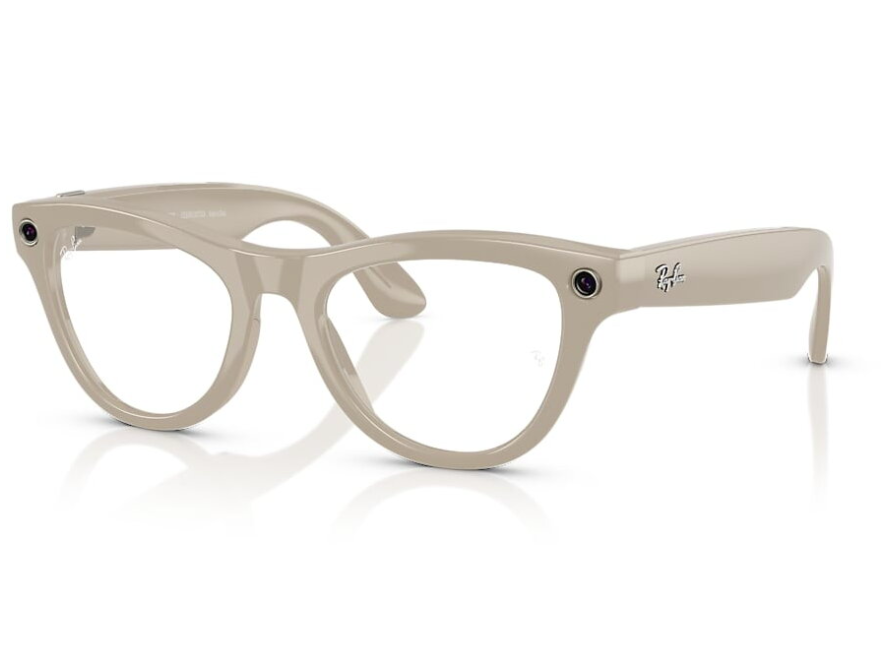 RayBan Meta Skyler Shiny Chalk G15 Green (RayBan Meta Skyler Shiny Chalk Gray / G15 Green)