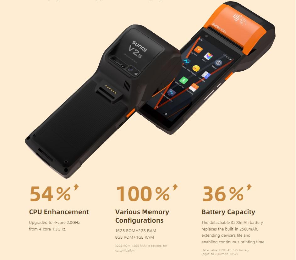 Sunmi T5940 V2s-Wireless data POS System (sunmi Mobile T5940 V2s - Wireless data POS System)