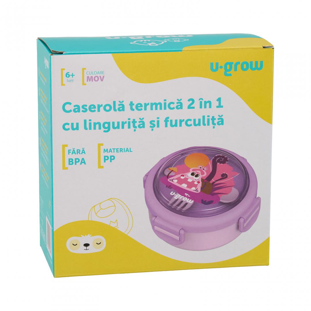 Caserola termica , mov,  U-Grow