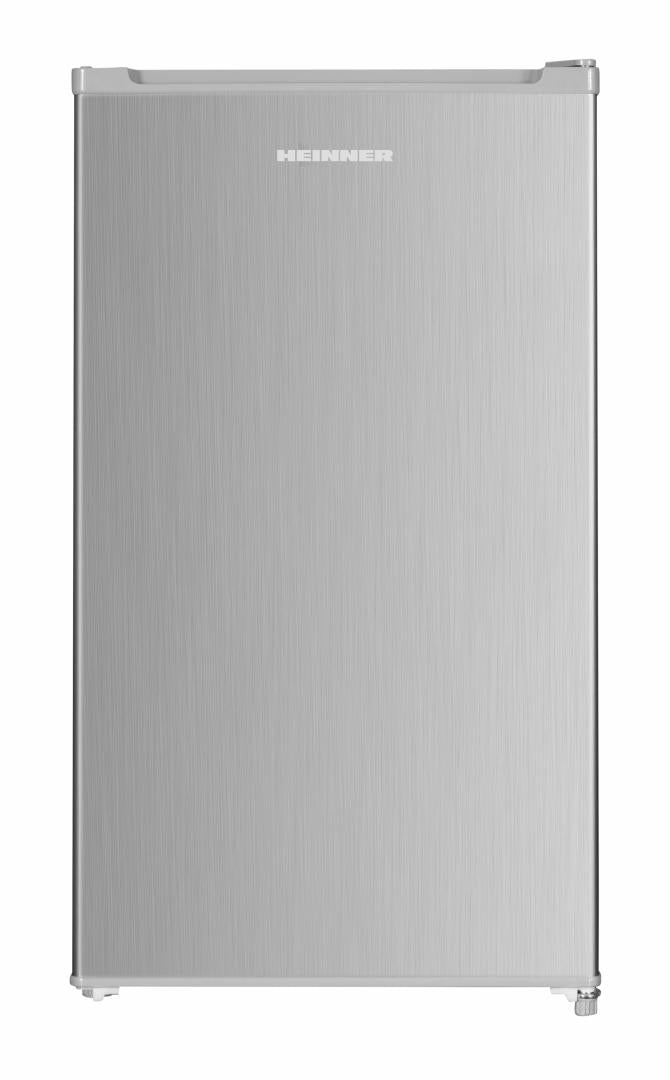 RESIGILAT | Frigider Heinner HF-HM90SE++, clasa energetica E, capacitate totala: 90 L, lumina LED, 1 raft din sticla, dimensiuni (WxDxH): 48 x 45 x 85 cm, culoare: Argintiu HEINNER
