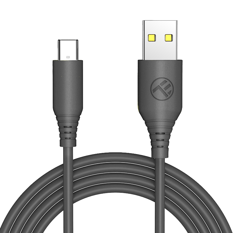 Cablu silicon Tellur USB la Tip C negru (Cablu silicon Tellur USB to Type-C)