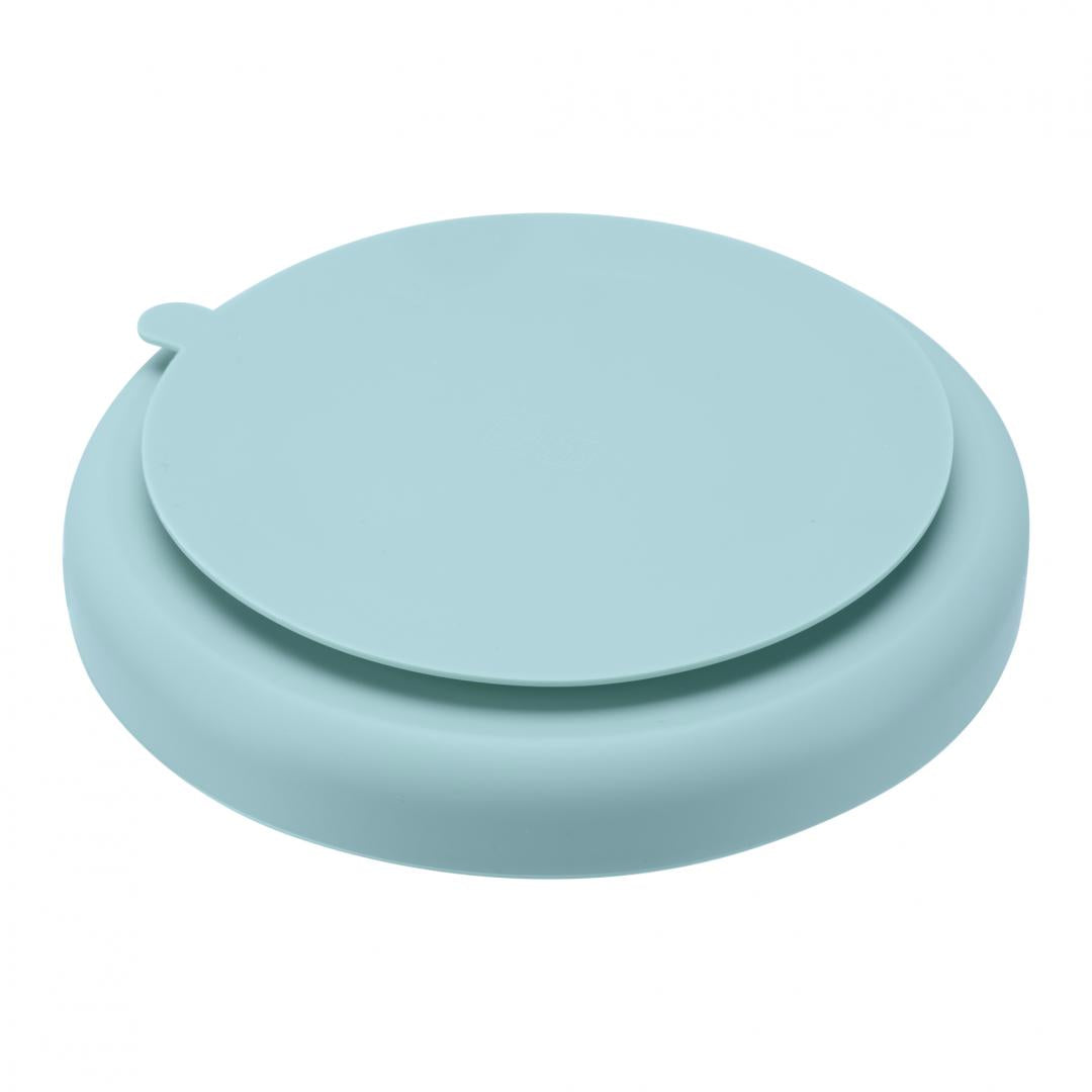 Farfurie silicon cu ventuza,blue,U-Grow (Farfurie compartimentata din silicon cu ventuza)