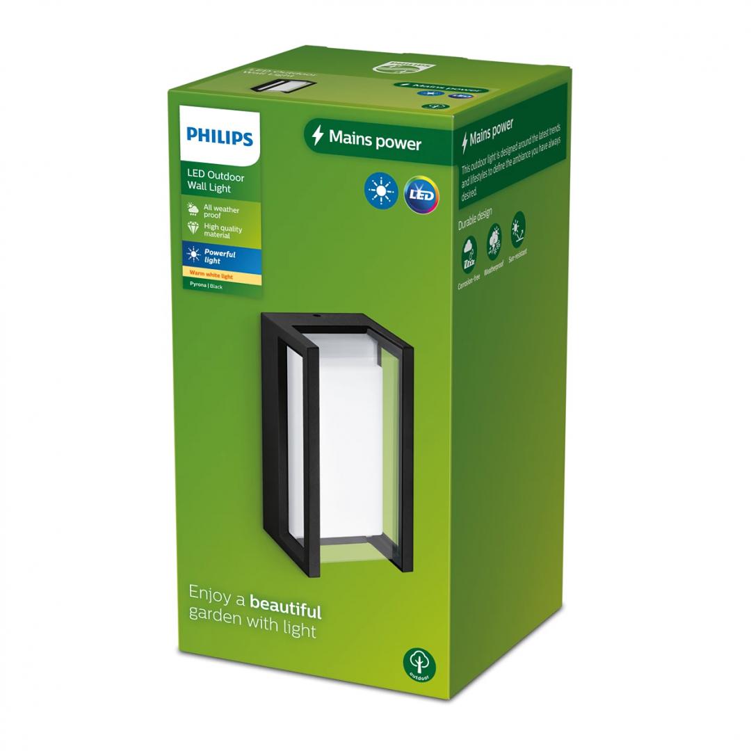 Pyrona Wa 12W 27K Bl Hv 06 (Aplica LED pentru exterior Philips Pyrona)