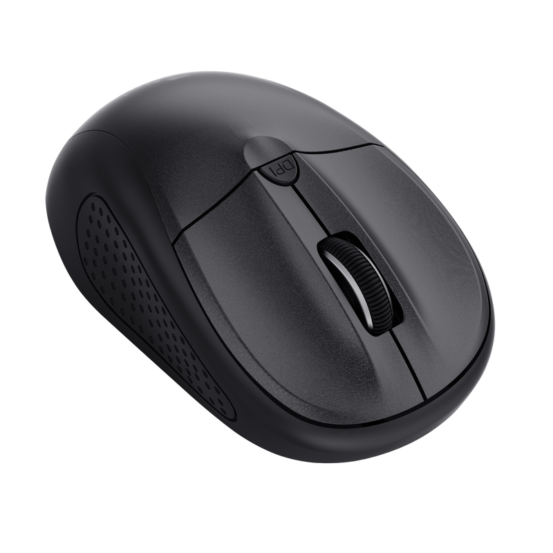 Mouse Trust cu Bluetooth, ambidextru, 3 butoane (neprogramabile), DPI ajustabil (max. 1600), functioneaza cu 2 baterii AAA (incluse in pachet), negru