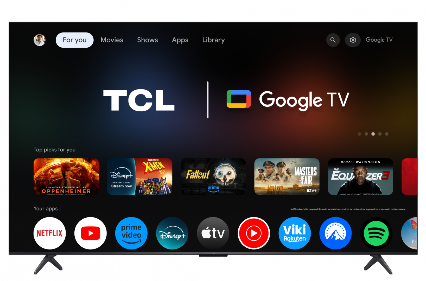 Mini LED TV 4K 55''(139 cm) TCL 55C61KS