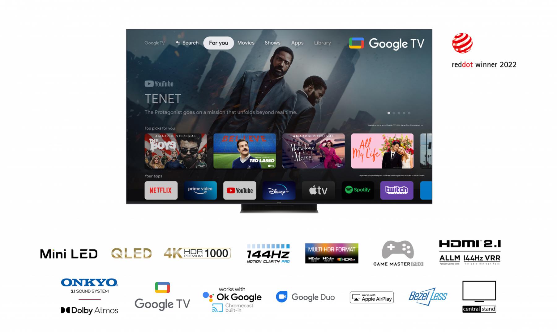 Smart TV TCL 65C835 (2022) 65"-164CM M (Televizor TCL Qled 65C835)