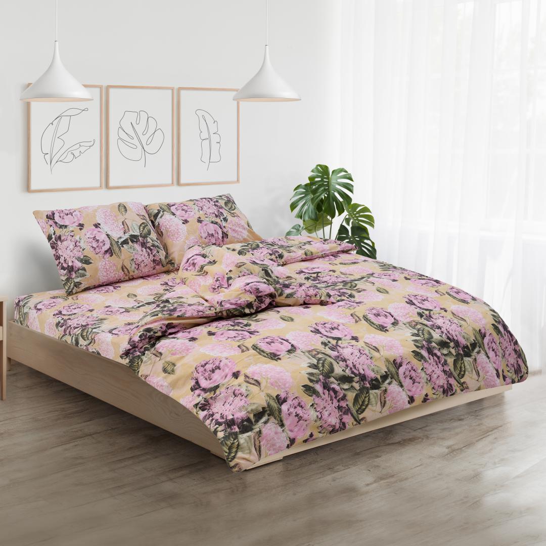Vanora Set de pat king size bumbac,92 gsm,Peony