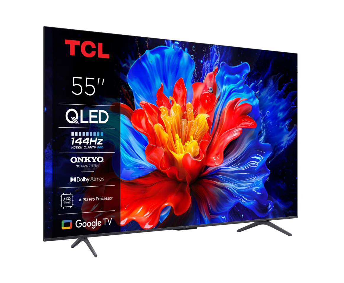 RESIGILAT | Televizor TCL QLED 55P8K, 139 cm, Smart Google TV, 4K Ultra HD, Clasa F, 144Hz, Onkyo - imagine 2 - RESIGILAT