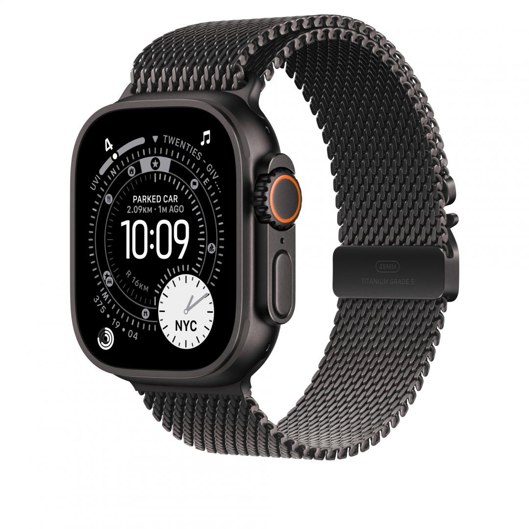 Apple AW BAND 49MM TITANIUM MILANESE BLACK S