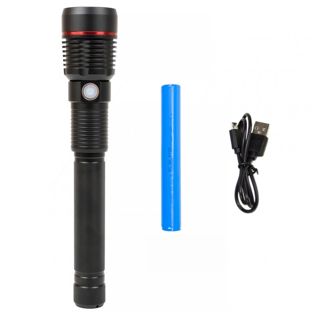 Pni Lanterna LED Aluminiu 1500LM 4400MAH (Lanterna Pni Adventure F450 din aluminiu cu focus si functie Boost)