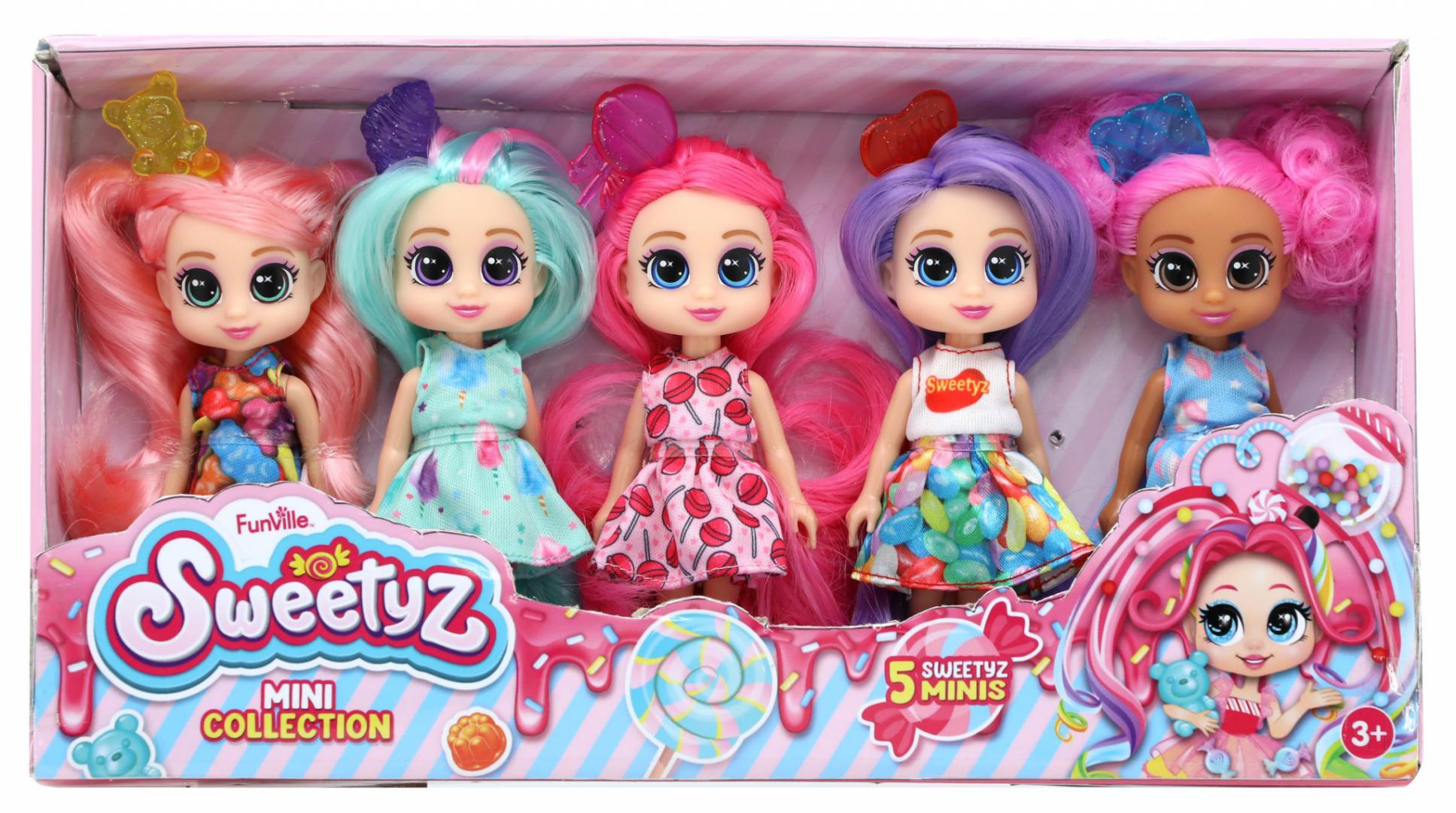 Set 5 Mini Papusi, Sweetyz, 12 CM (set de 5 Mini Papusi)