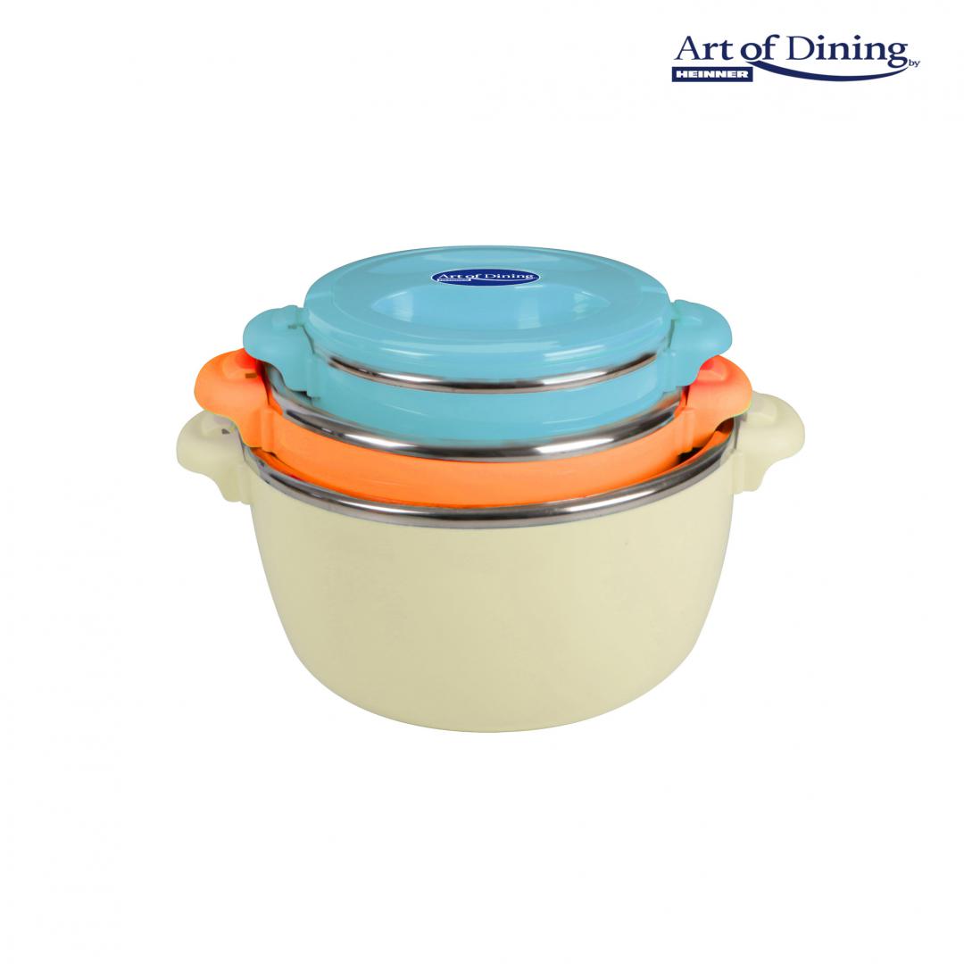 SET 3 CASEROLE TERMICE 2+4+6L,BELLY BEIGE, ART OF DINING BY HEINNER