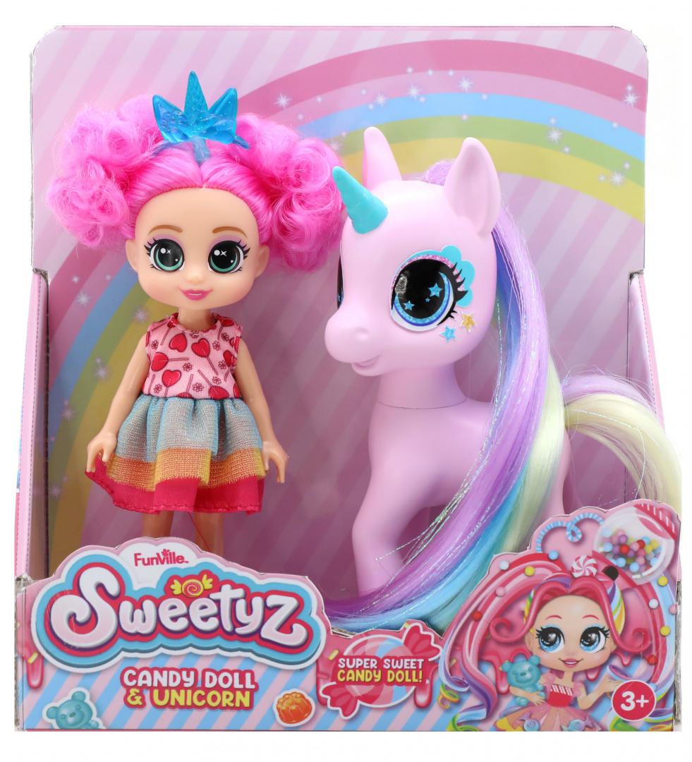 Papusa Mini, Sweetyz cu Unicorn, 12 CM