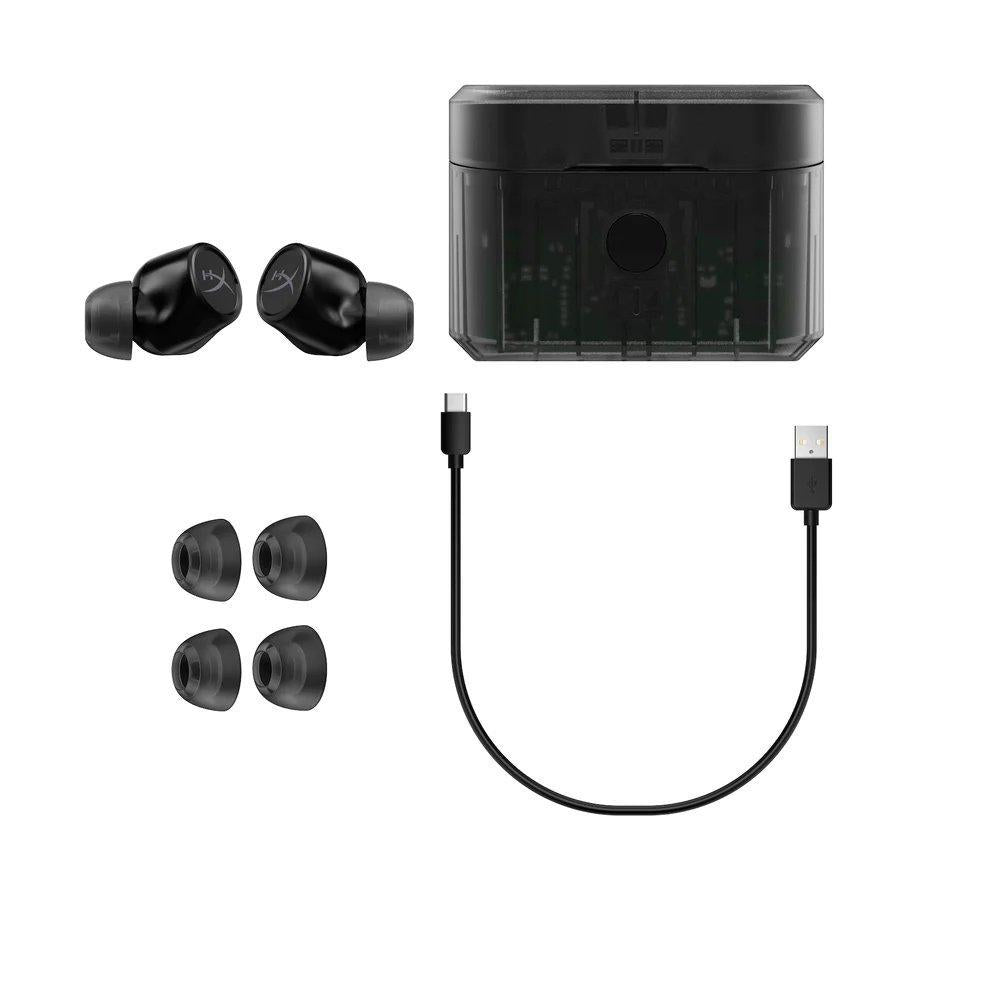 Casti HyperX Cirro Buds Pro TWS, cu functie de noise cancelling, conectivitate BT 5.2, functie de incarcare rapida, negre