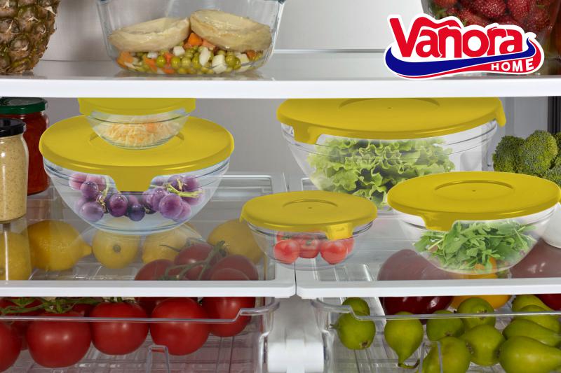 Vanora SET 5 BOLURI DE STICLA CU CAPAC