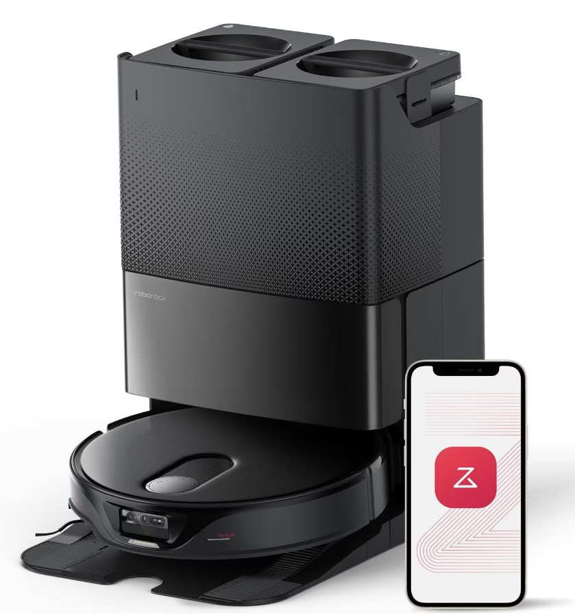 RESIGILAT | Robot de aspirare Roborock Qrevo Slim, aspirator, mop si staie inteligenta de golire automata, 60W Lidar, 11000 PA, 5200mAh, negru ROBOROCK