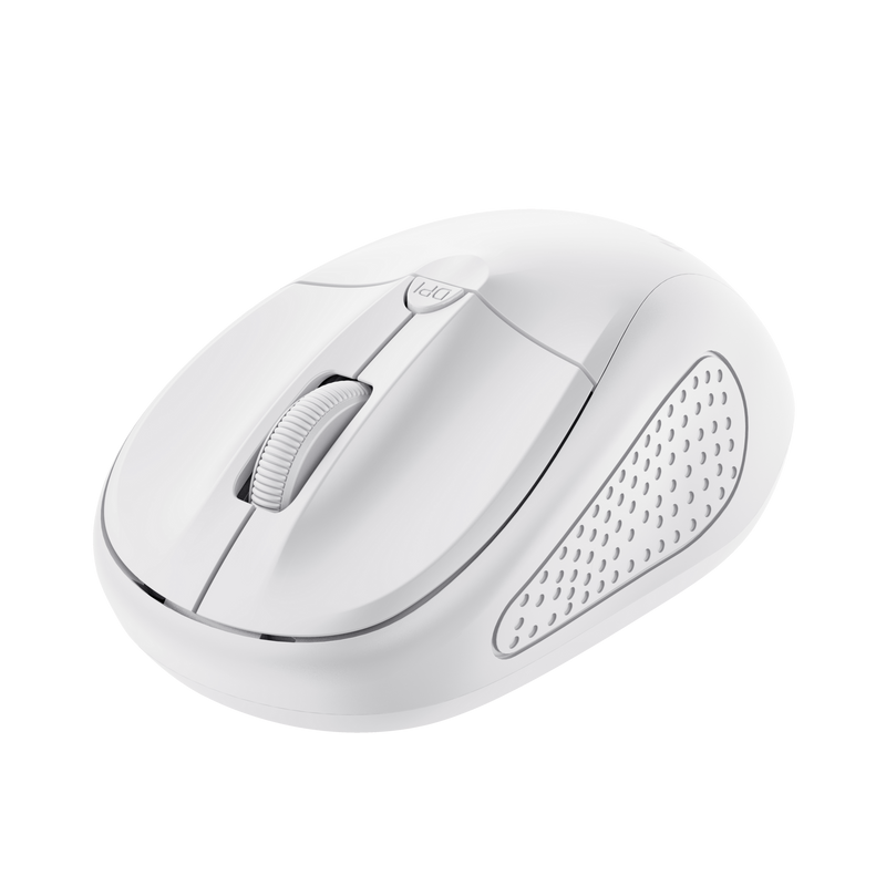 Mouse Trust Wireless Optical rezolutie maxima 1600 DPI, 4 butoane, 2 baterii tip AAA, alb