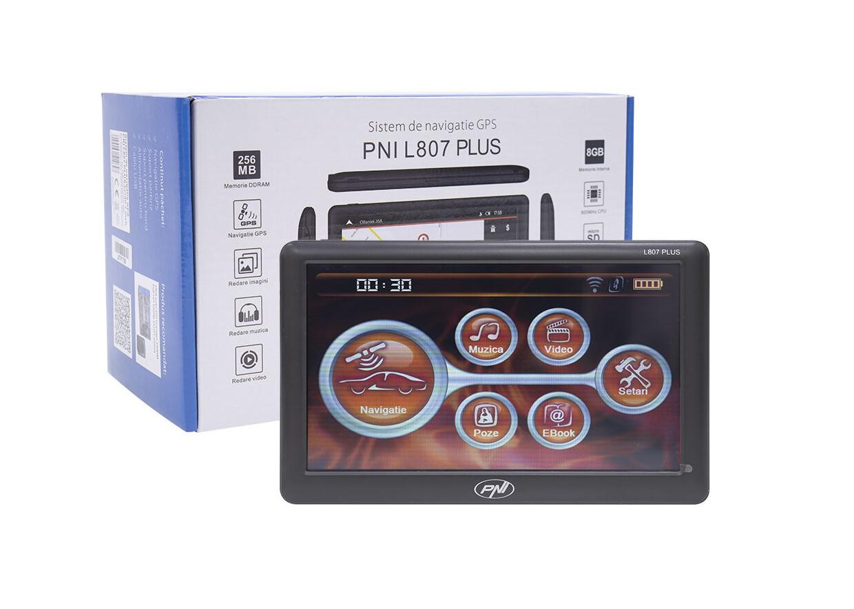 PNI-L807-PLUS Sistem Navigatie 7" 8GB (Sistem de navigatie GPS Pni L807 Plus ecran 7 inch)