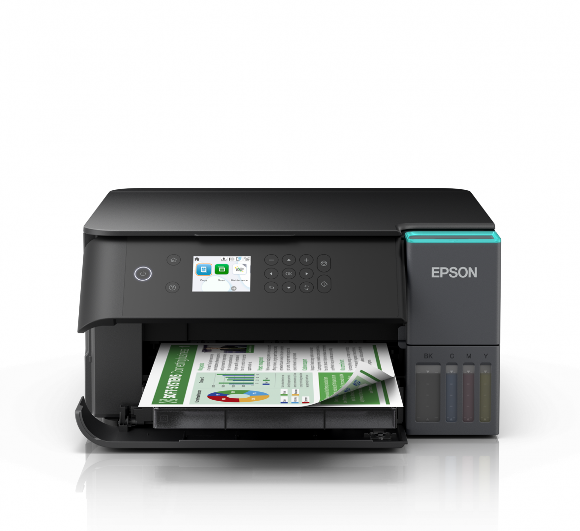 Multifunctional inkjet color Epson EcoTank CISS L6360, dimensiune A4 (Printare,Copiere, Scanare), printare borderless, viteza 33ppm alb-negru, 20ppm color, rezolutie 4800x1200 dpi, alimentare hartie 250 coli, duplex automat ,scanner CIS rezolutie 1200x240