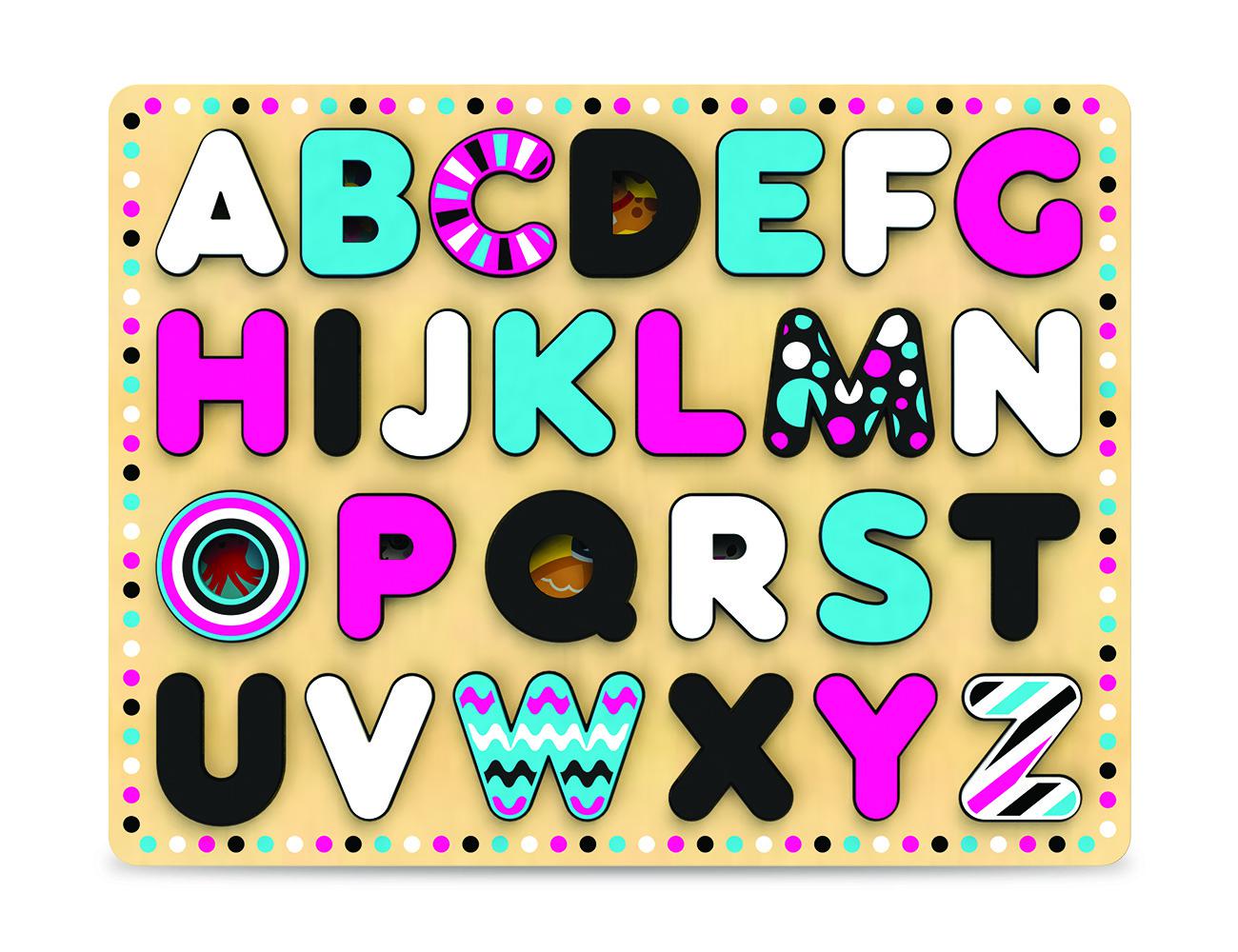 Kids Hits PLACA DE SORTARE ABC, JUCARIE LEMN