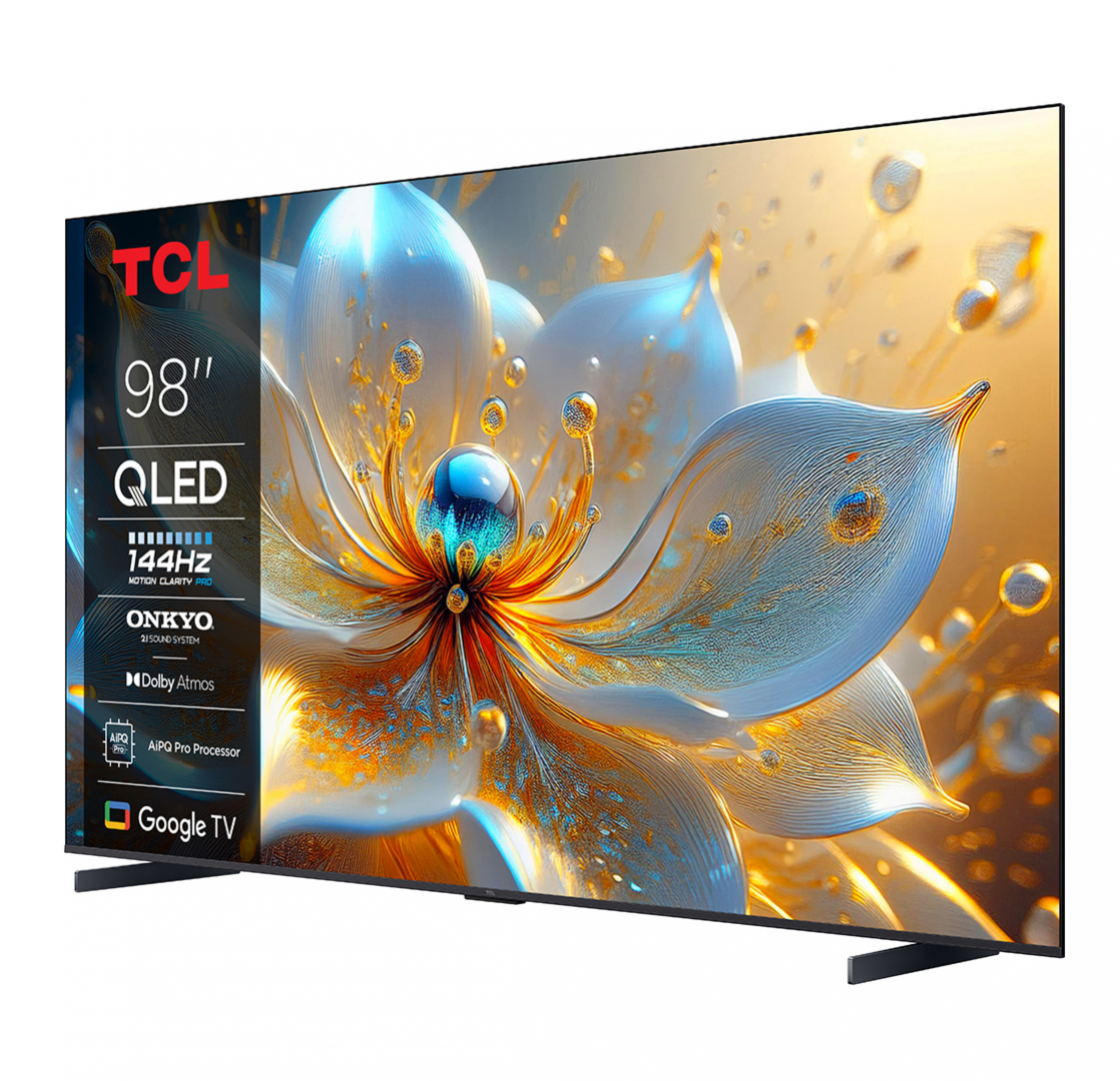 Televizor TCL QLED 98P89K, 248 cm, Smart Google TV, 4K Ultra HD, 144Hz, Onkyo