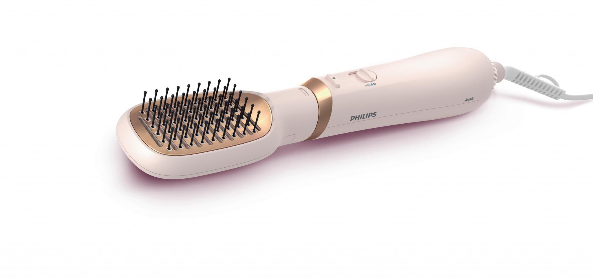 Perie cu aer cald Ionic PHILIPS BHA310/00, 800W, 2 viteze, 3 treapte de temperatura, Invelis Ceramic, Roz, L x A x I (mm) 61x326x201