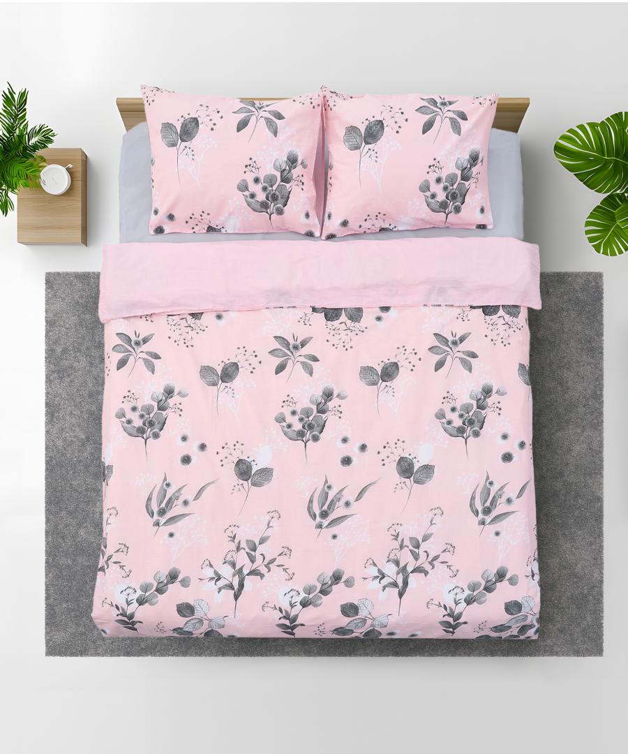 Lenjerie Dubla Bbc 4 piese, 132TC - Rose