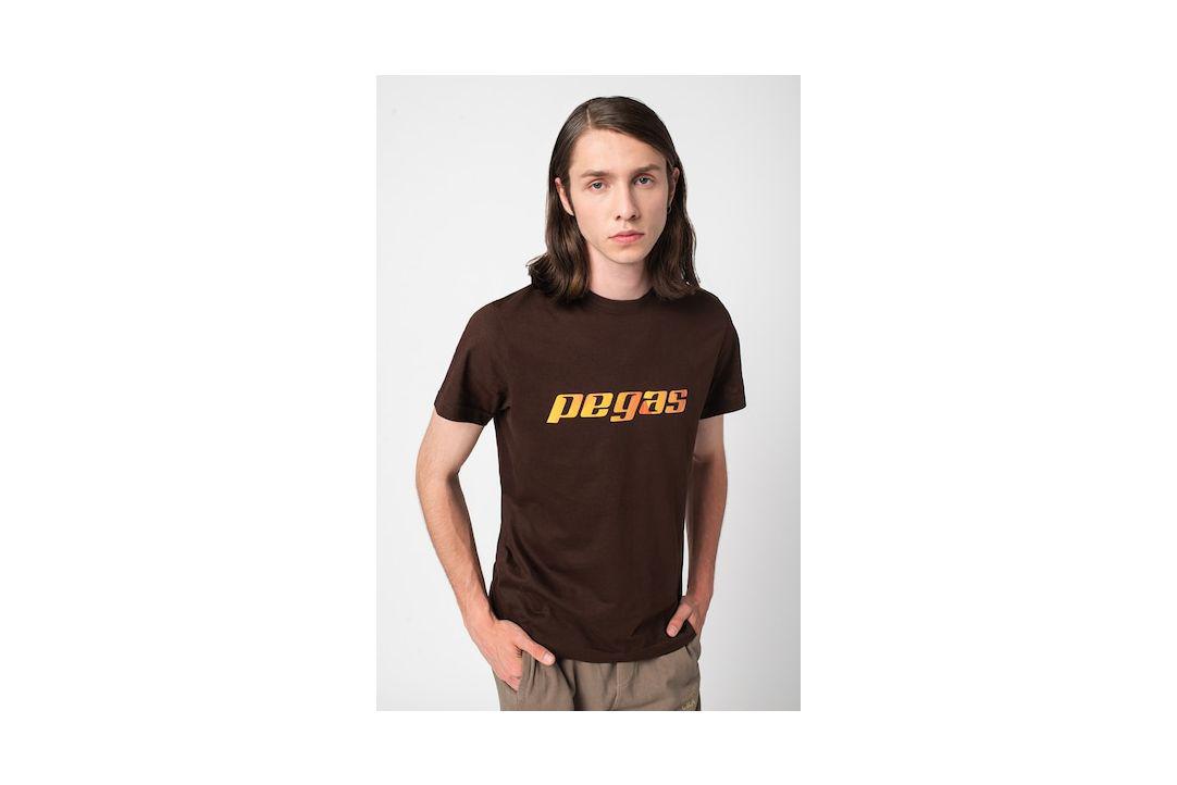 Pegas TRICOU  LOGO ORANGE BARBATI   COFFEE-M