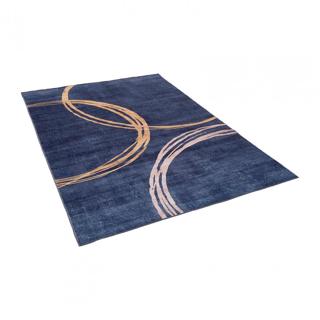 Covor printat, CIRCLE  160x230 cm, lavabil cu spate antialunecare, inaltime fir 3mm